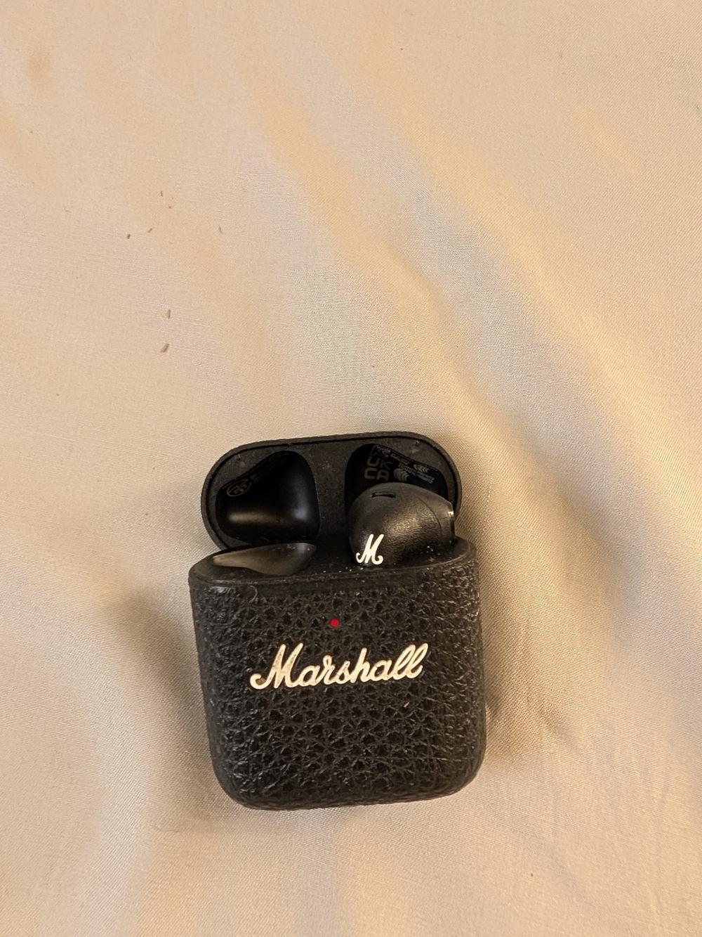 Marshall Black True Wireless Earbuds with Charging Case
